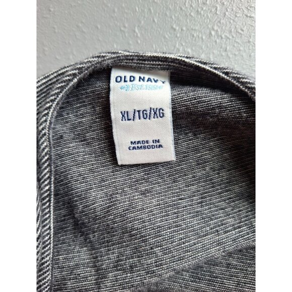 Old Navy Womens Fitted Mini Dress Heather Gray Short Sleeve Normcore Minimalist - Picture 3 of 9